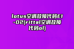 lotus空调故障代码E1-02(rittal空调故障代码ol)