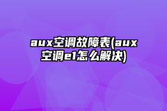 aux空调故障表(aux空调e1怎么解决)
