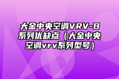 大金中央空调VRV-B系列优缺点（大金中央空调vrv系列型号）